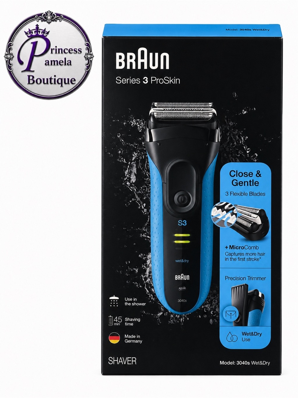 Braun Series 3 ProSkin electric shaver, Model 3040s Wet&Dry